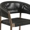 Armen Living Doris Outdoor Patio Dining Chair in Light Eucalyptus Wood with Charcoal Rope, PK2 LCDOSICHR - alternate 7